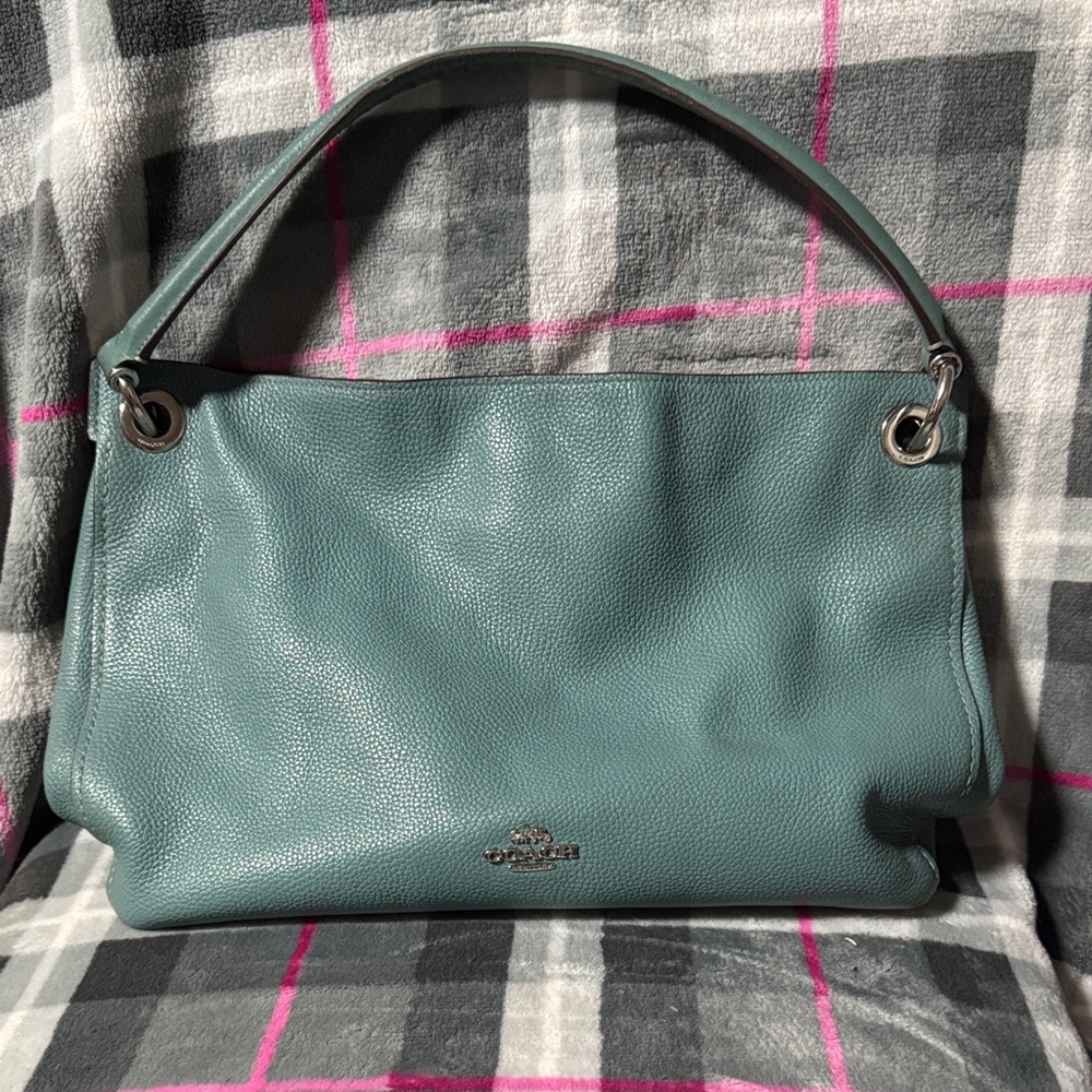 Coach Seafoam Leather Shoulder Bag